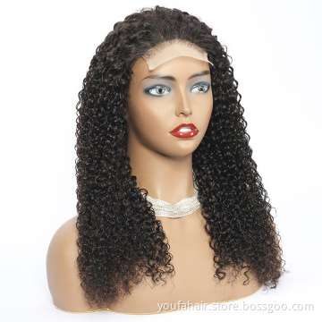 Hot Beauty Mongolian 4x4 Kinky Curly Raw Virgin Human Wig Human Extension Wholesale 10-40 Inch Brazilian Lace Closure Wigs